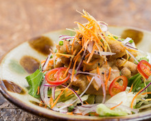 Fried food salad