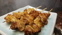 Chicken skin skewer