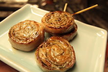 Pork rolled with shiso leaf