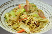 Yakisoba noodles with salt