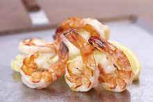 Salted and grilled prawn Salted and grilled prawn