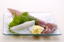 Squid sashimi