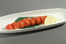 Marinated cod roe