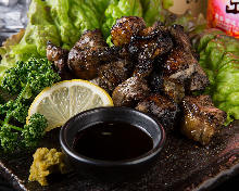 Charcoal grilled meat