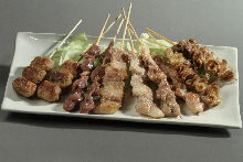 Assorted grilled chicken skewers, 10 kinds