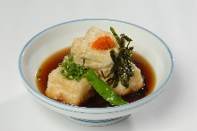 Deep-fried tofu in broth