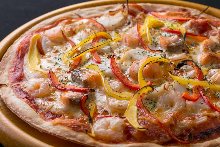 Seafood pizza