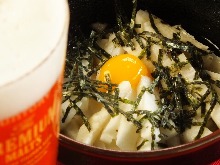 Japanese yam cut into strips