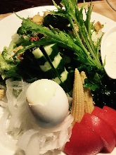 Caesar salad with slow-poached egg