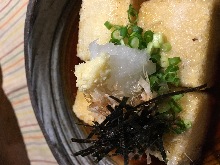 Deep-fried tofu in broth