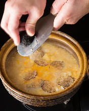 Truffle rice soup