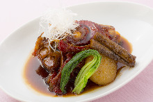 Simmered bony fish parts