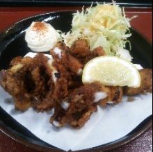 Fried squid legs