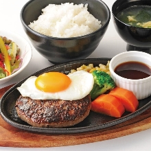 Hamburg steak set meal