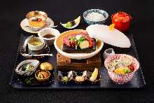 Set menu(Japanese beef steak) for lunch "SATO KAZE"