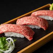 SagaBeef Seared beef sushi