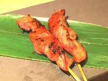 Grilled gizzard skewer