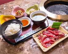 Wagyu beef ribeye set meal