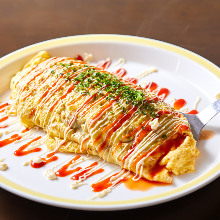 Yakisoba in an omelet