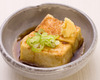 Deep-fried Okinawa Tofu - covered with green onions -