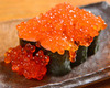 Sushi Poured with Salmon Roe