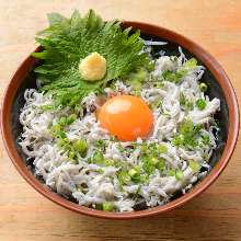 Boiled whitebait rice bowl