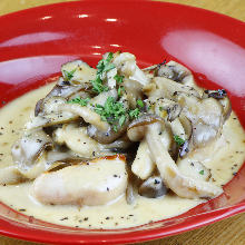 Grilled locally raised chicken steak