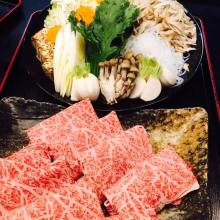 Beef sirloin sukiyaki