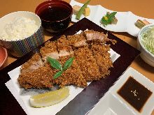 Pork loin cutlet meal set