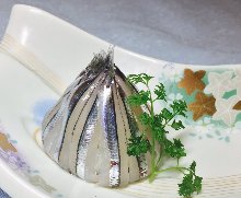 Silver-stripe round herring sashimi