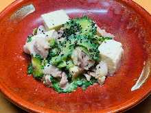 Stir-fried goya (bitter melon) and pork