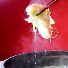 Pork and Japanese leek shabu-shabu