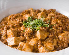 Spicy tofu and ground meat