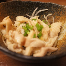 Chicken skin with ponzu