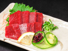 Ostrich sashimi