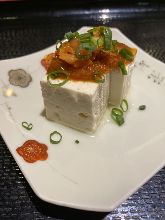 Chilled tofu and kimchi