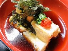 Deep-fried tofu in broth