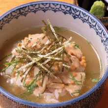 Black Satsuma Chicken with Sesame Tea Rice