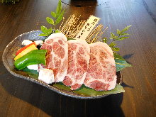 Grilled pork shabu-shabu