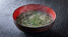 Sea lettuce miso soup