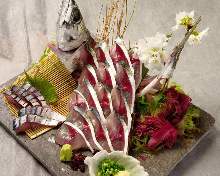 Mackerel sashimi