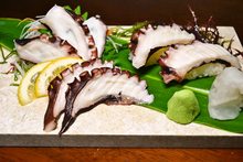 Octopus sashimi