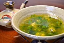 Clear broth soup