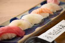 Nigiri sushi of the day