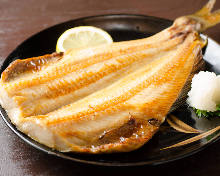 Salted and grilled Atka mackerel