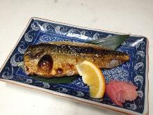 Salted and grilled mackerel