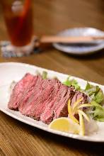 Charcoal grilled beef skirt steak