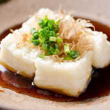 Deep-fried Jimami tofu in broth