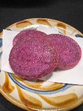 Purple yam tempura