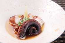 Simmered soft octopus